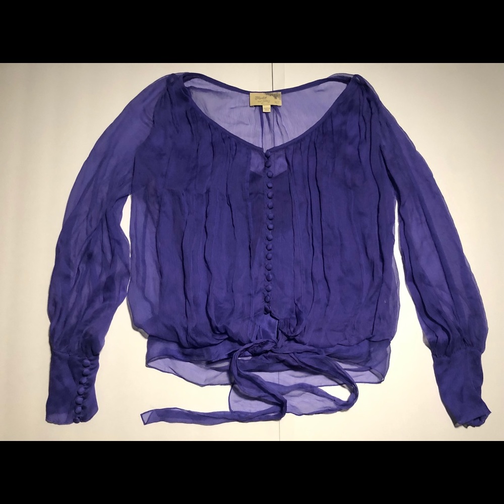 Elizabeth and James sheer silk blouse x small